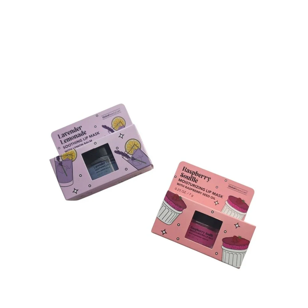 Global Beauty Care Raspberry Soufflé & Lavender Lemonade Lip Mask 0.25 Oz ~2pk